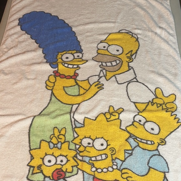 Rare - "The Simpsons" Beach Towel  (Vintage 1990's) - Picture 2 of 15
